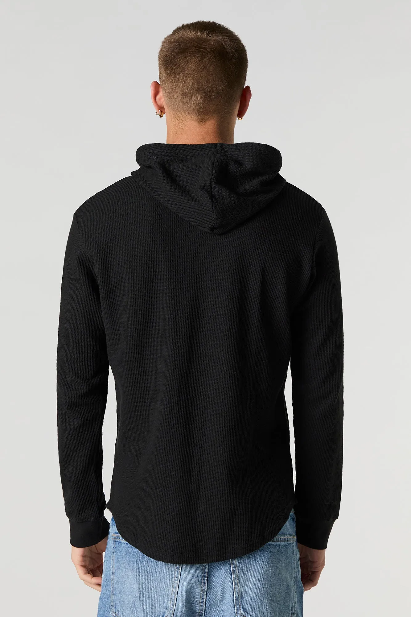 Haut à capuchon en tricot thermal
