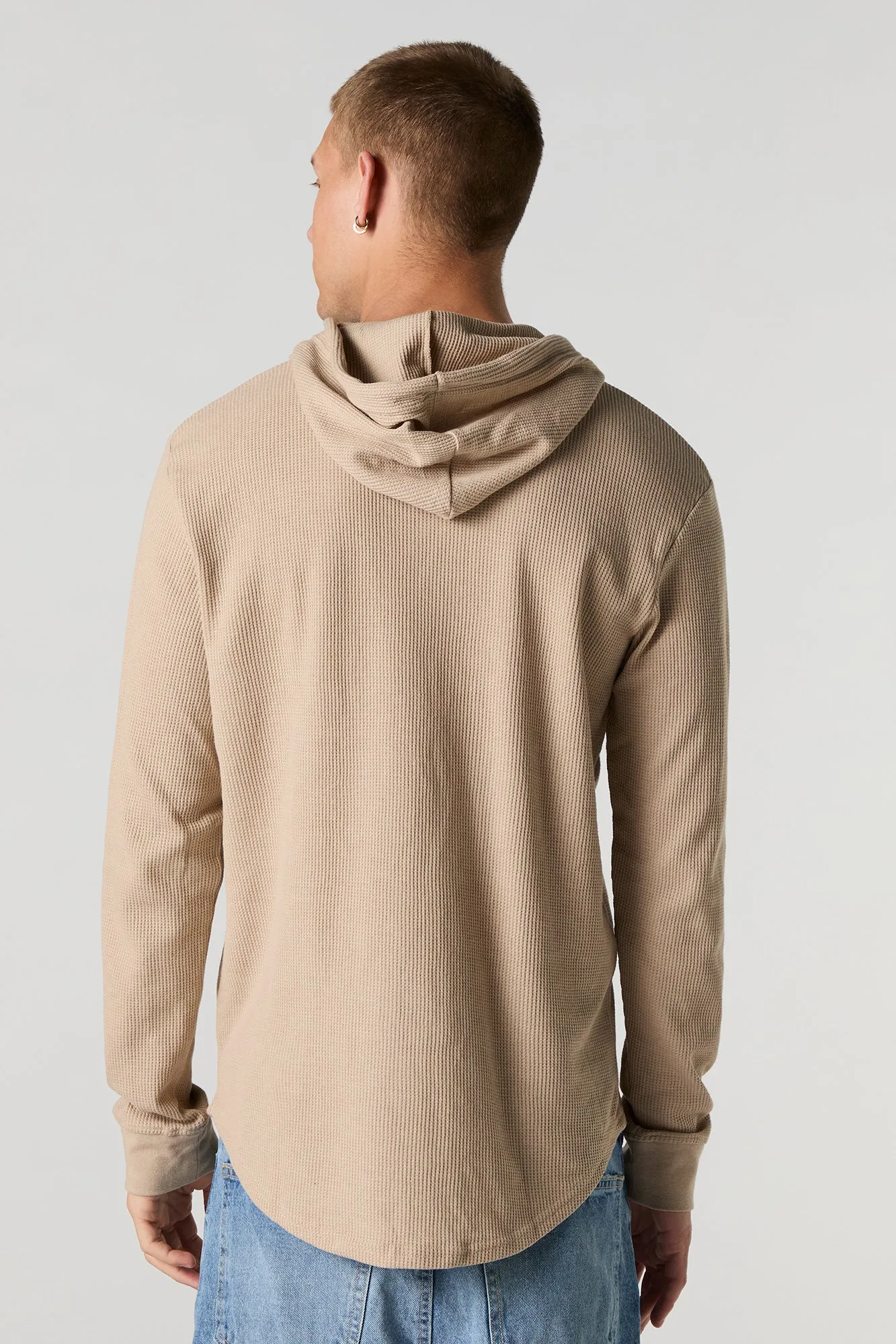 Haut à capuchon en tricot thermal