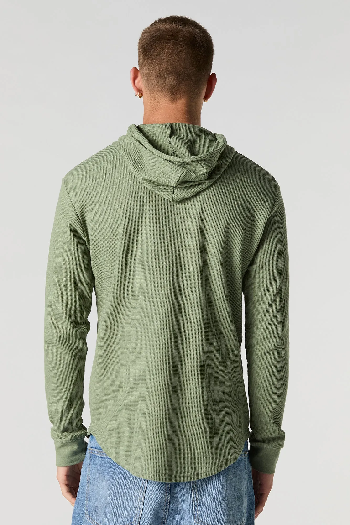 Haut à capuchon en tricot thermal