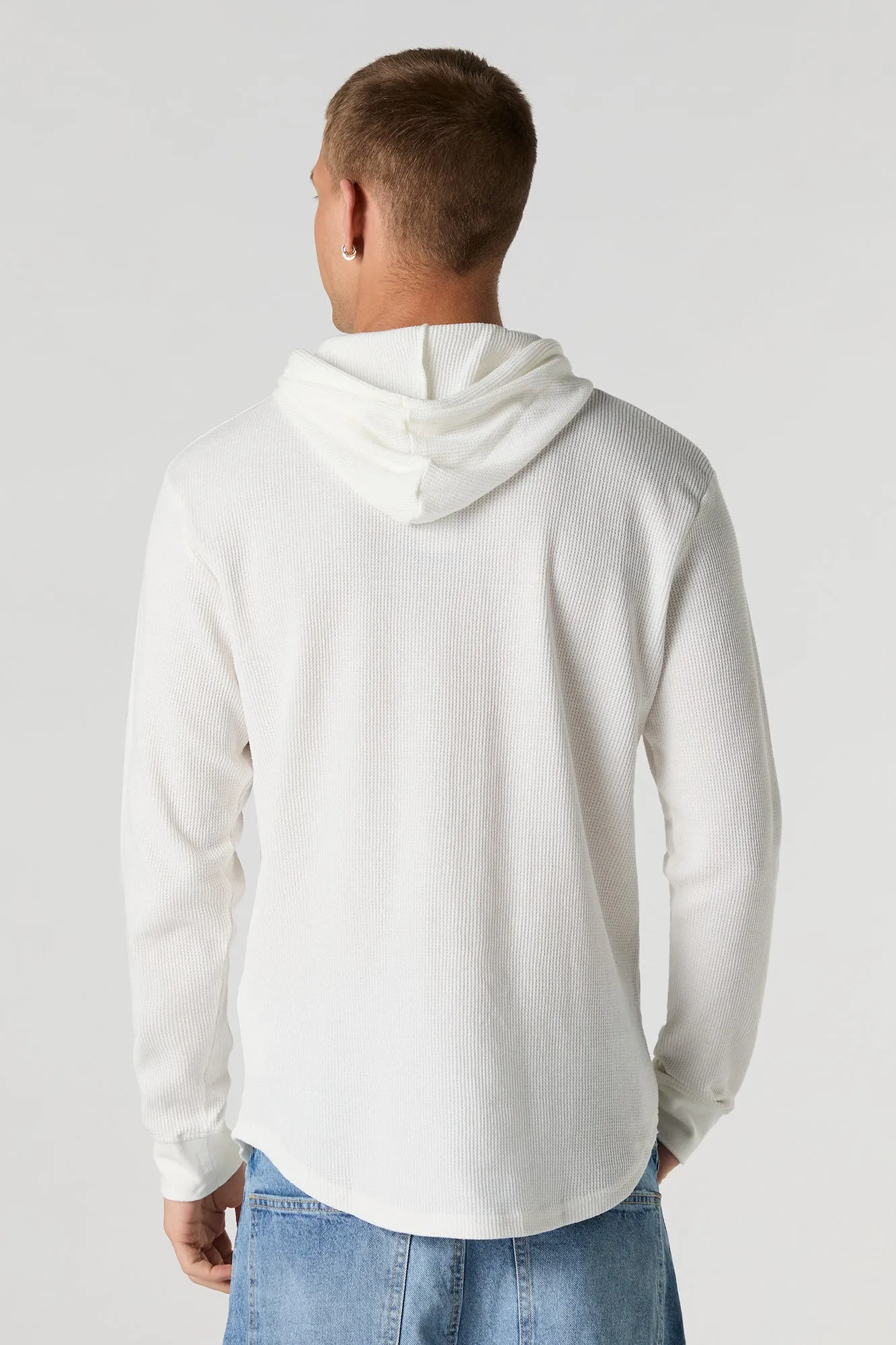 Haut à capuchon en tricot thermal