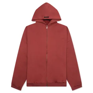 Heavy Fleece Fullzip Hoodie - Crimson