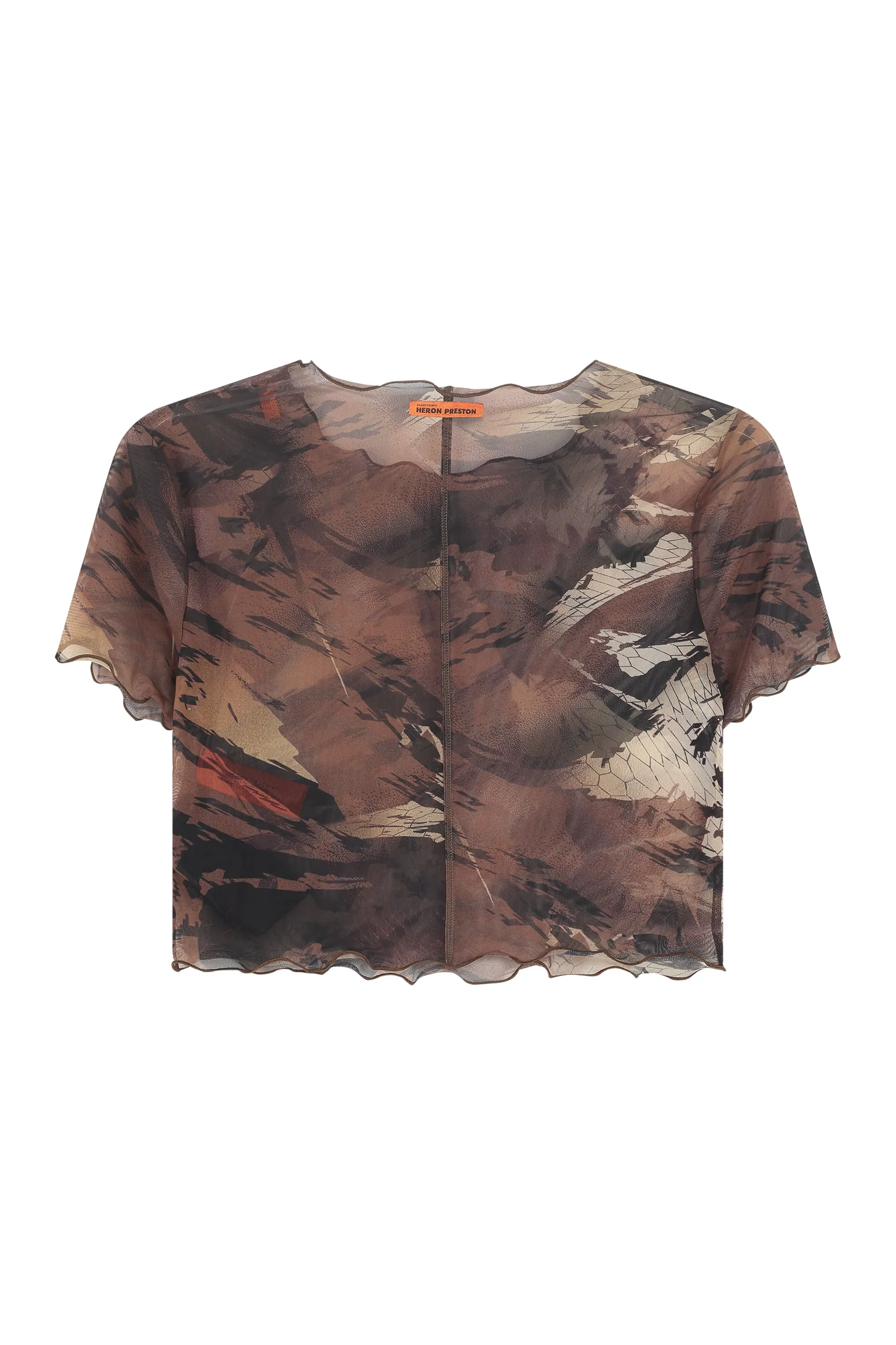 Heron Preston Pattern Printed Cropped T-Shirt