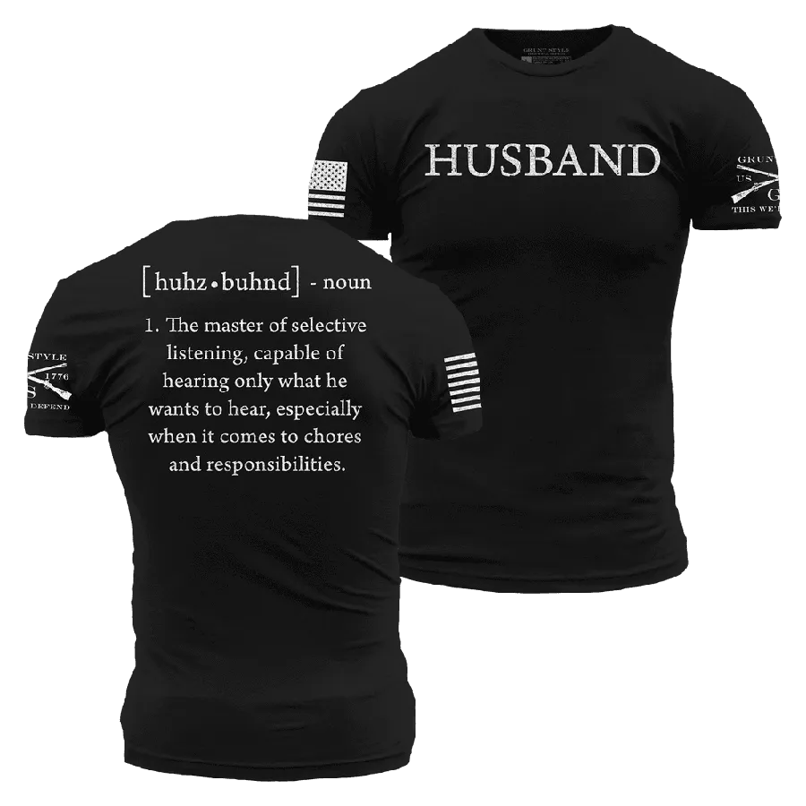 Husband Defined T-Shirt - Black