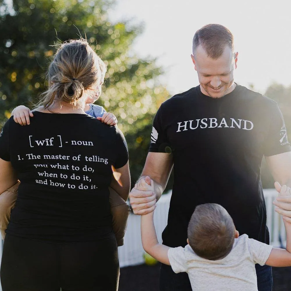 Husband Defined T-Shirt - Black