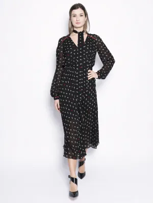 Illustrious Black Lettering Print Dress