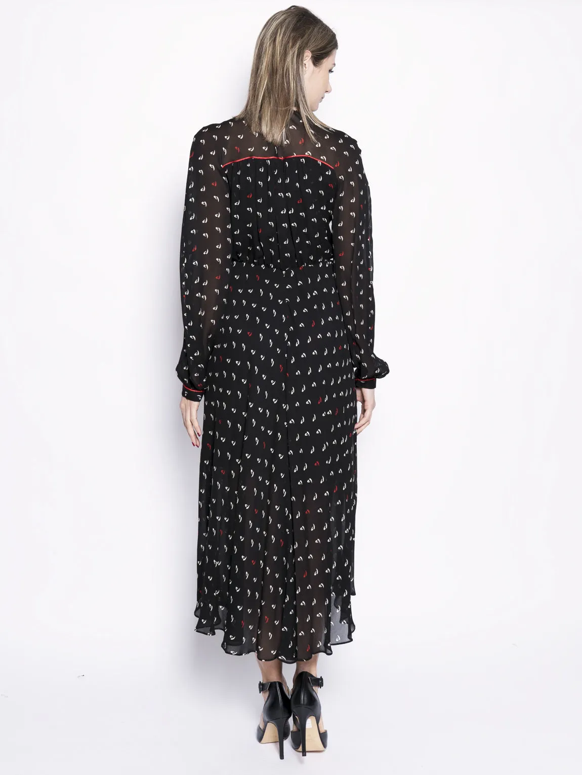 Illustrious Black Lettering Print Dress