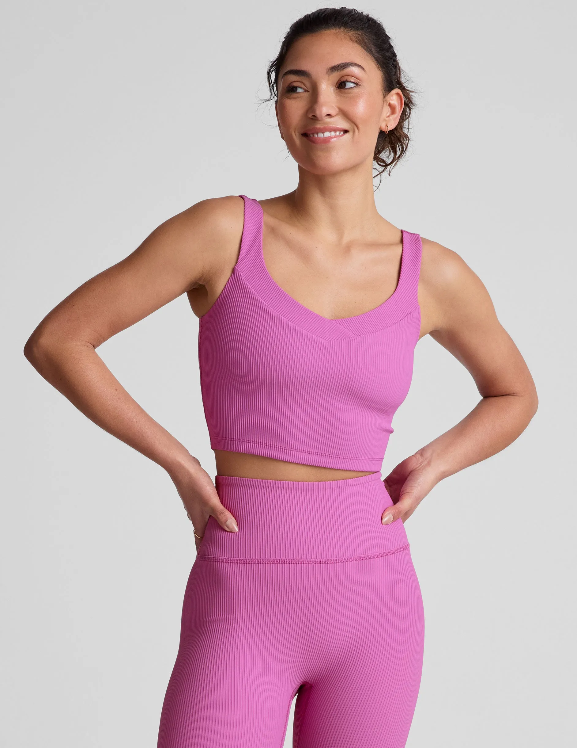 Impulse Ribbed Cropped Tank