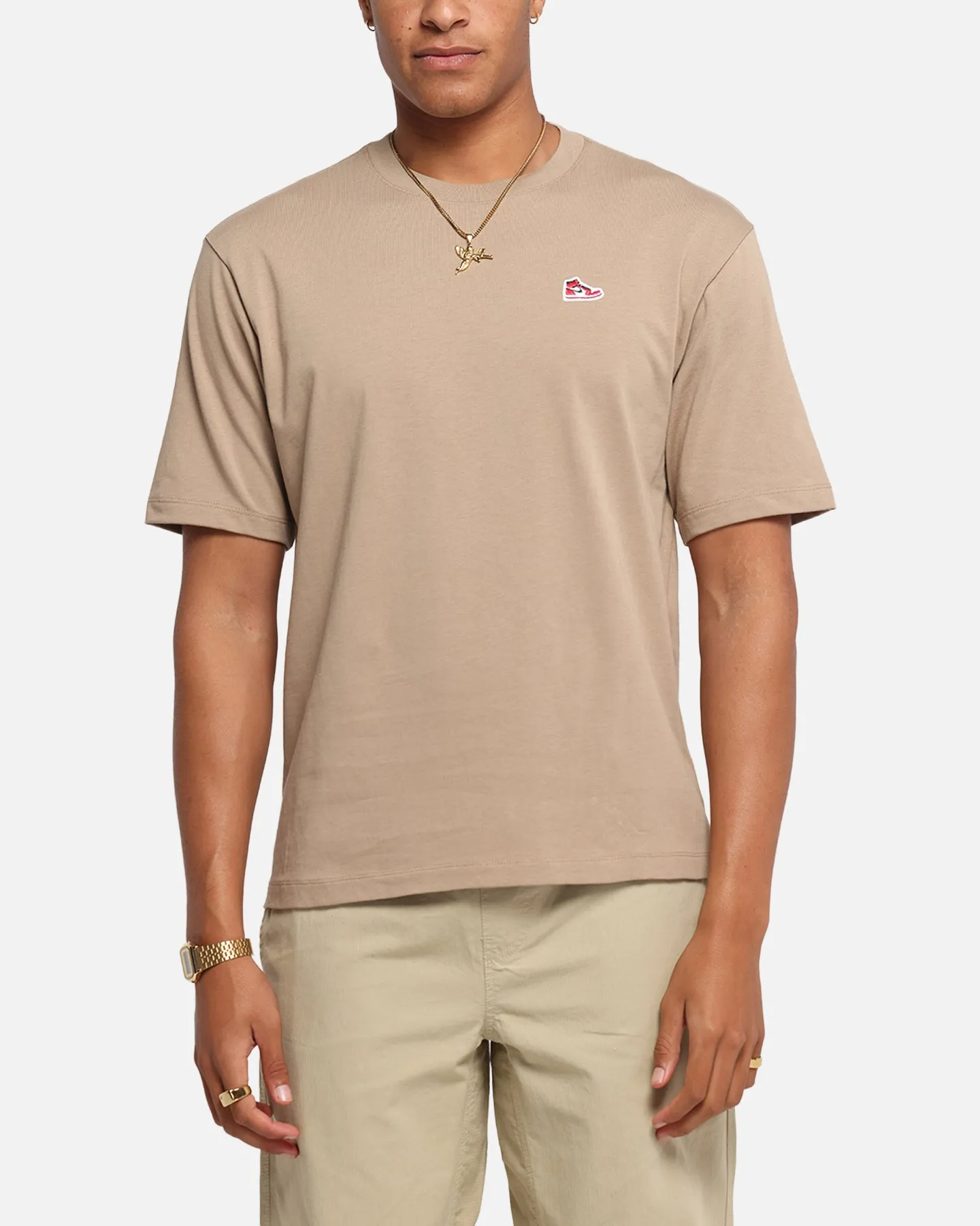 Jordan Brand Sneaker Patch Crewneck T-Shirt Desert Camo/Black