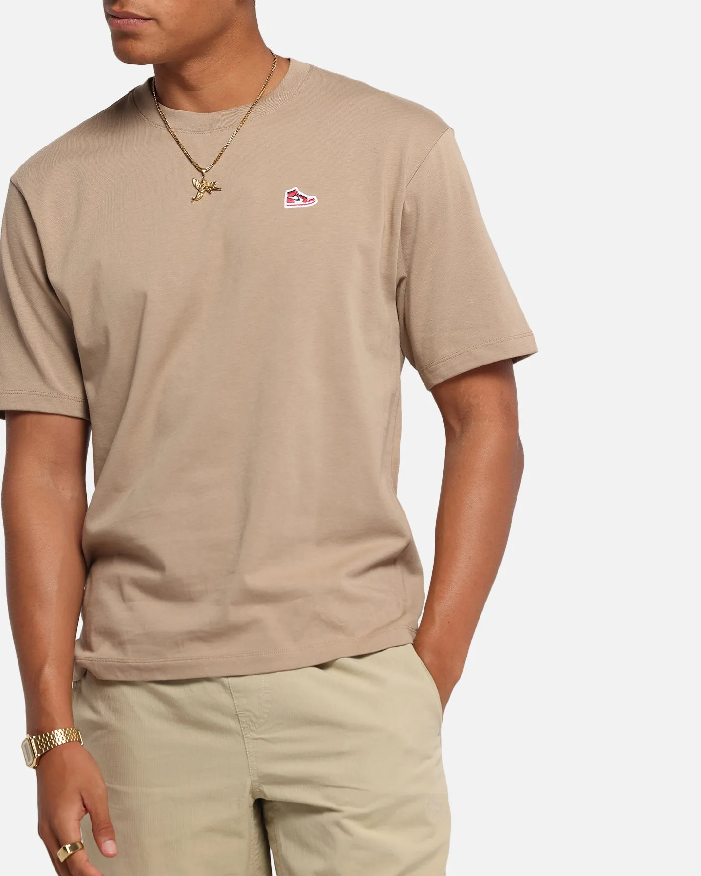 Jordan Brand Sneaker Patch Crewneck T-Shirt Desert Camo/Black