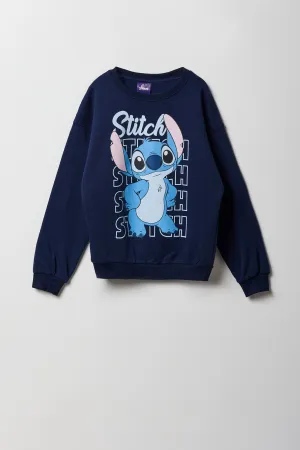Kids Stitch Graphic Fleece Sweatshirt