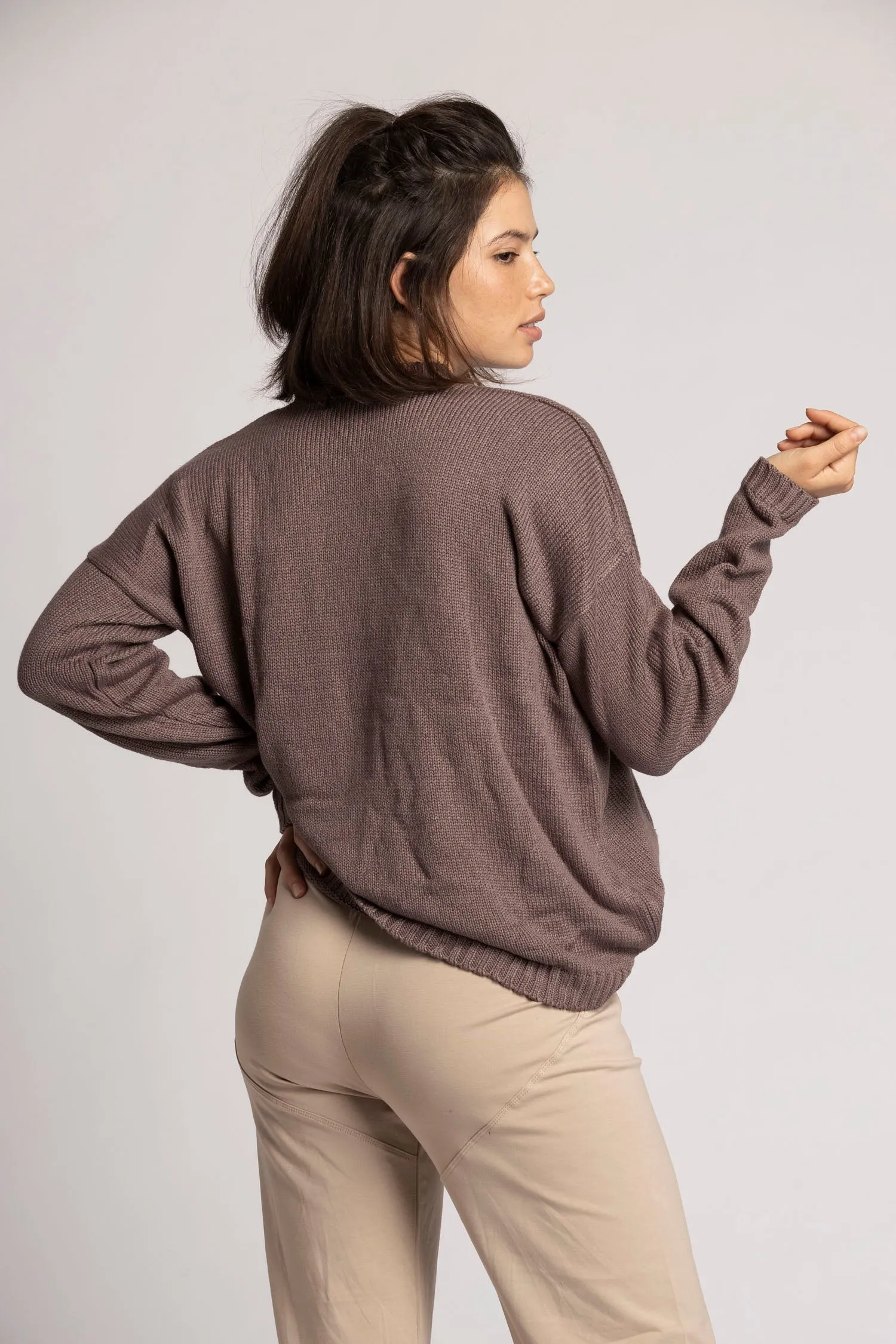 Knitted Braided Box Sweater