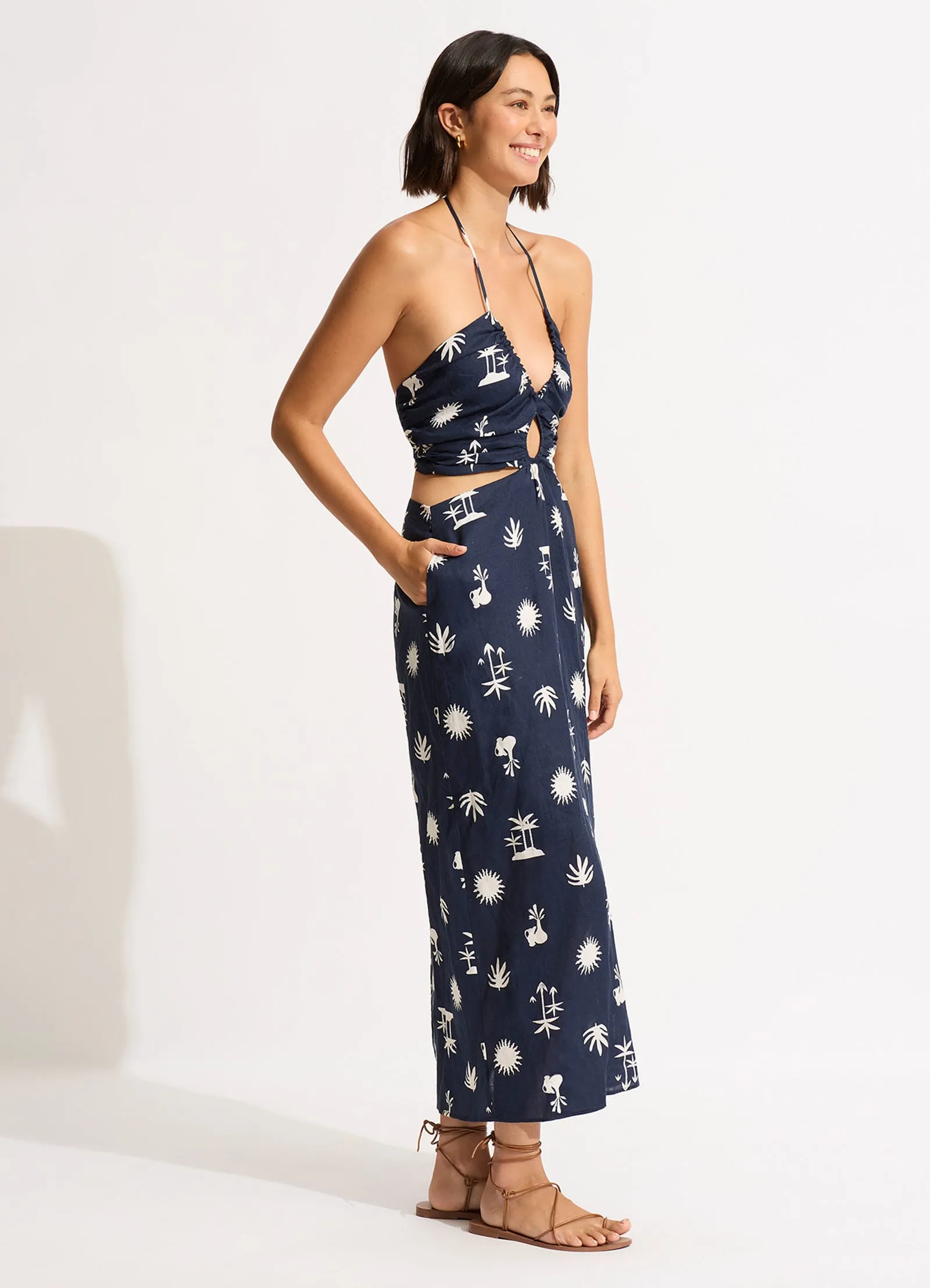 La Palma Maxi Dress - True Navy
