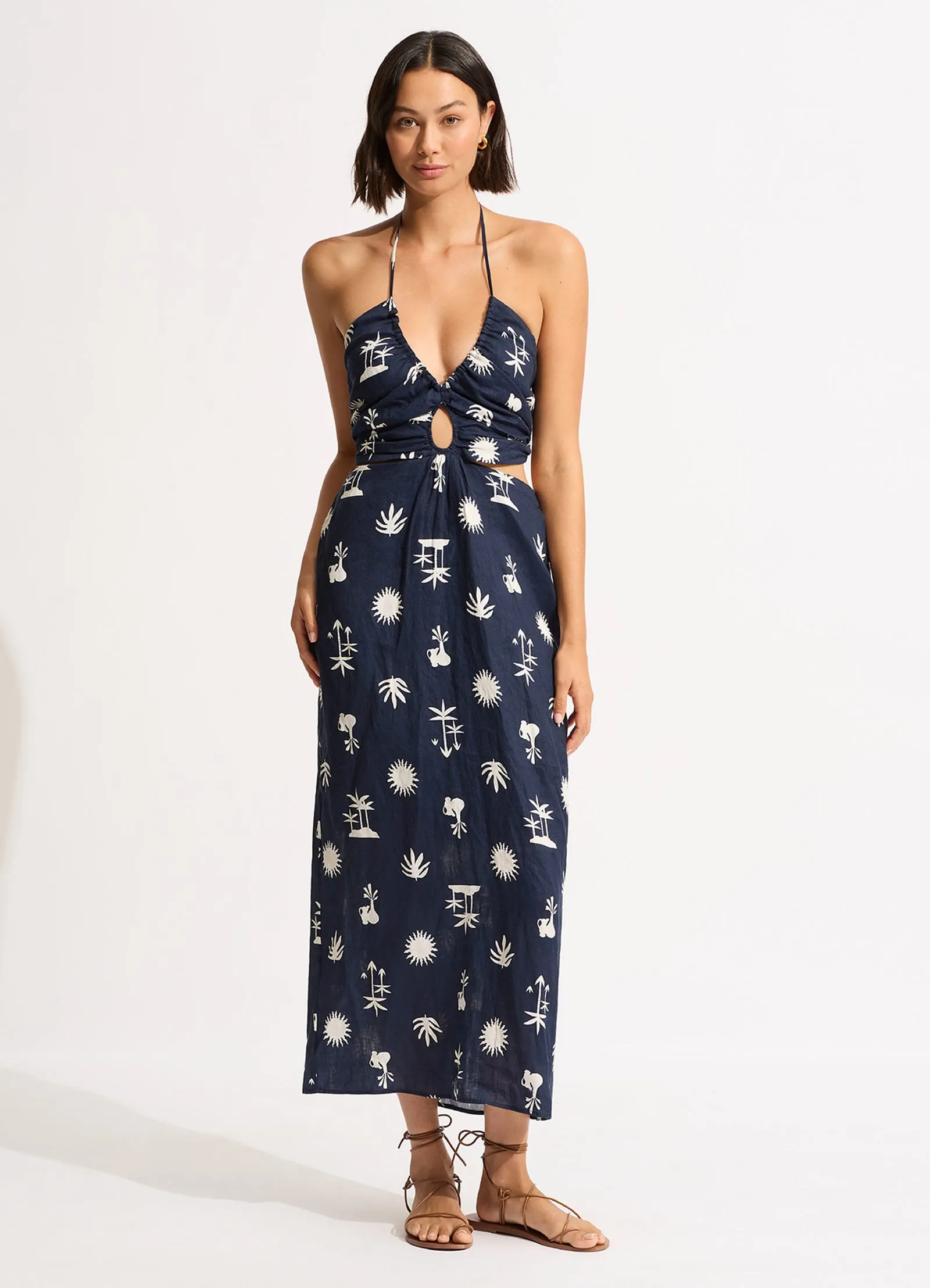 La Palma Maxi Dress - True Navy