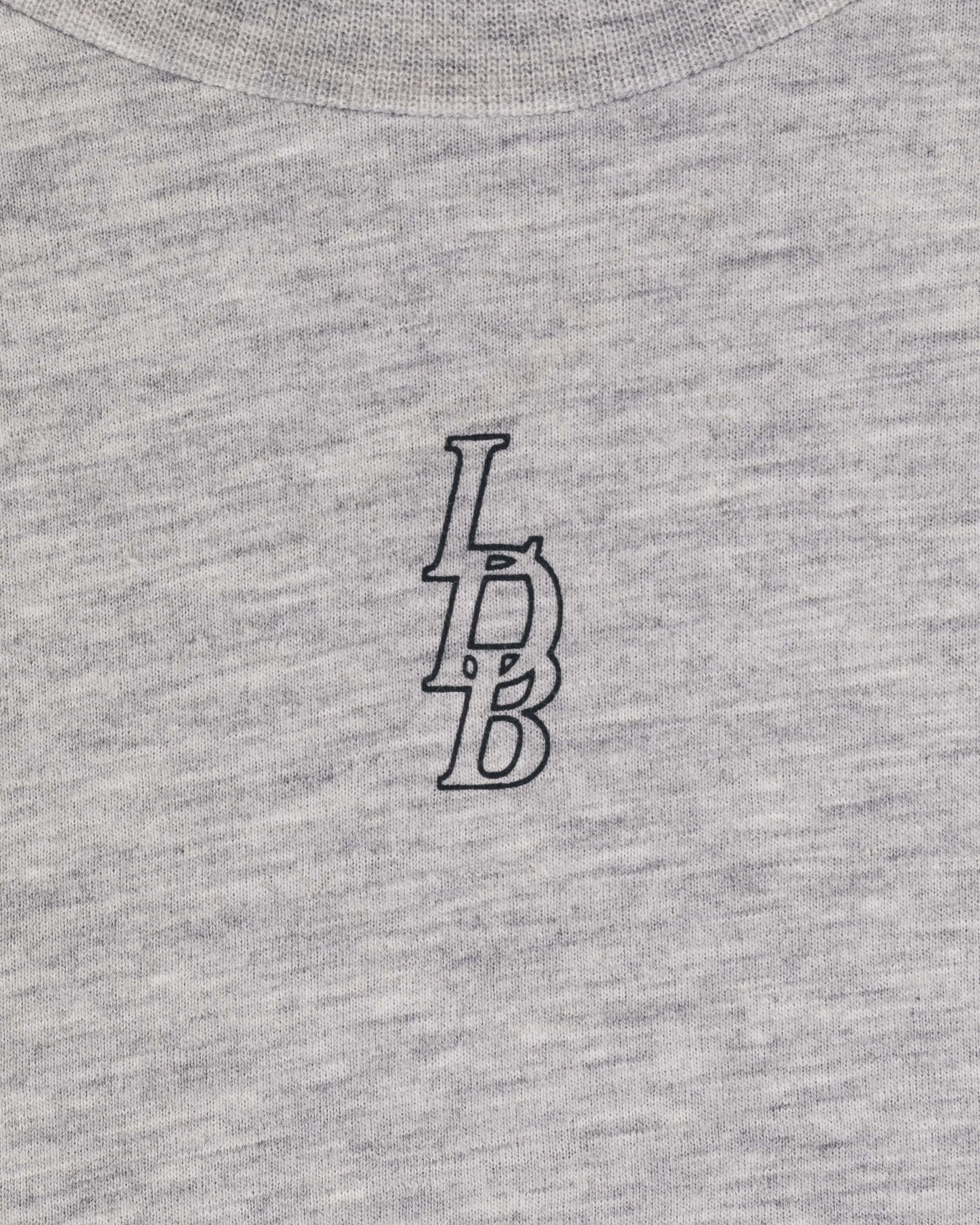 LDB Oversized Crop Tee - Heather Cloud