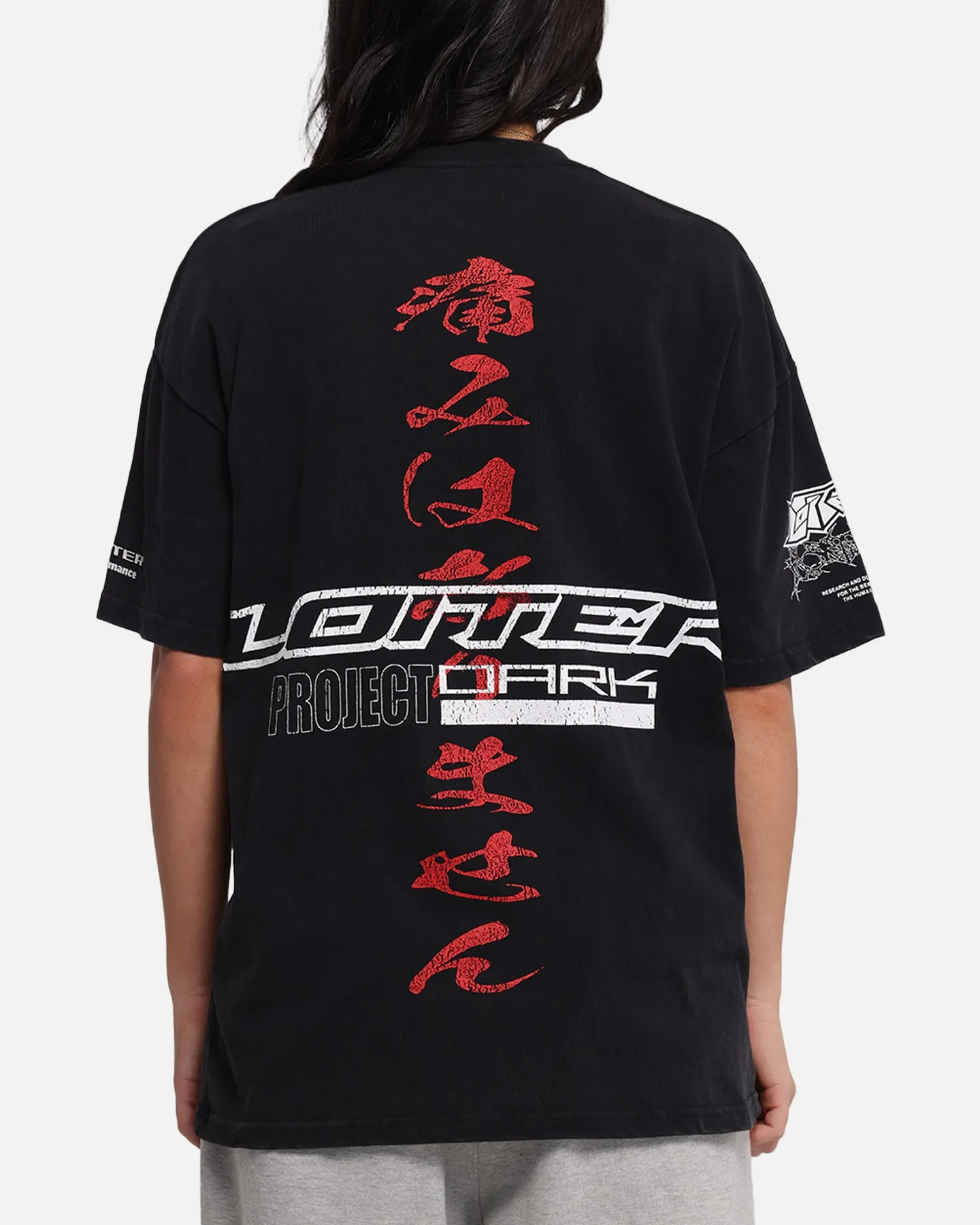 Loiter Cybernetics Vintage T-Shirt Black Acidwash