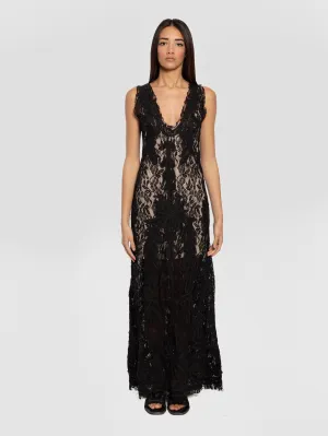 Long Black Lace Dress