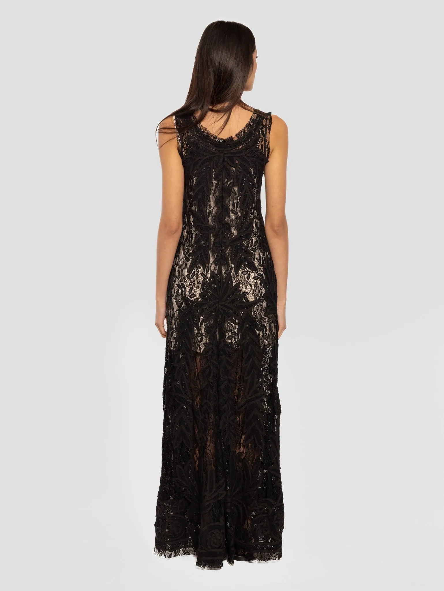Long Black Lace Dress