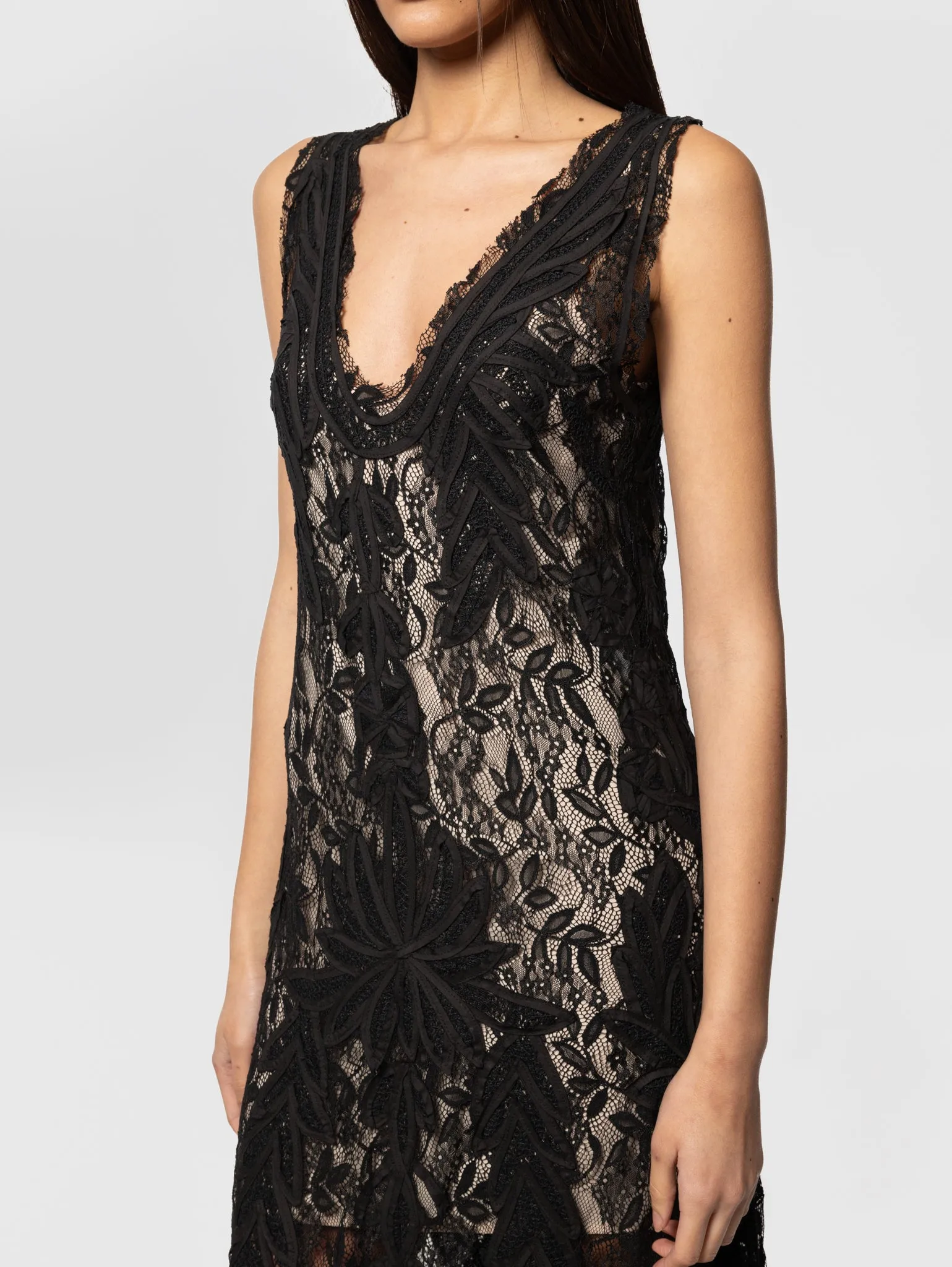 Long Black Lace Dress