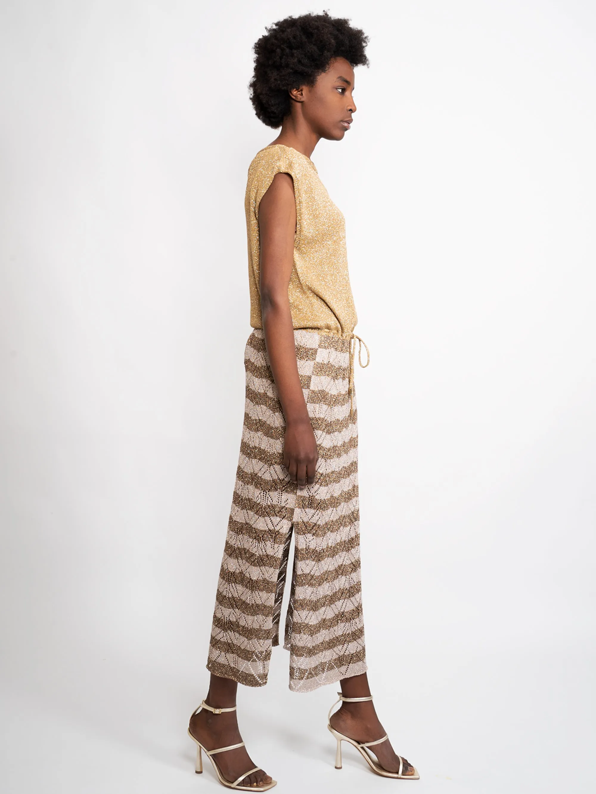 Long Dress in Gold Lurex