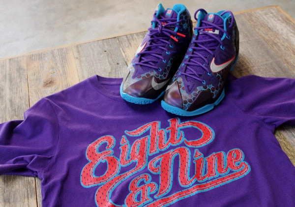 Mesh Script Tee Purple