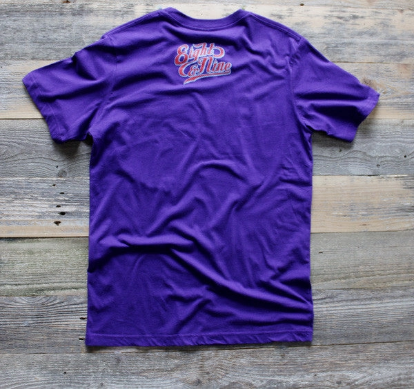Mesh Script Tee Purple