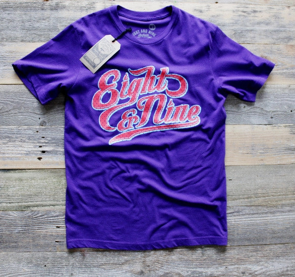 Mesh Script Tee Purple