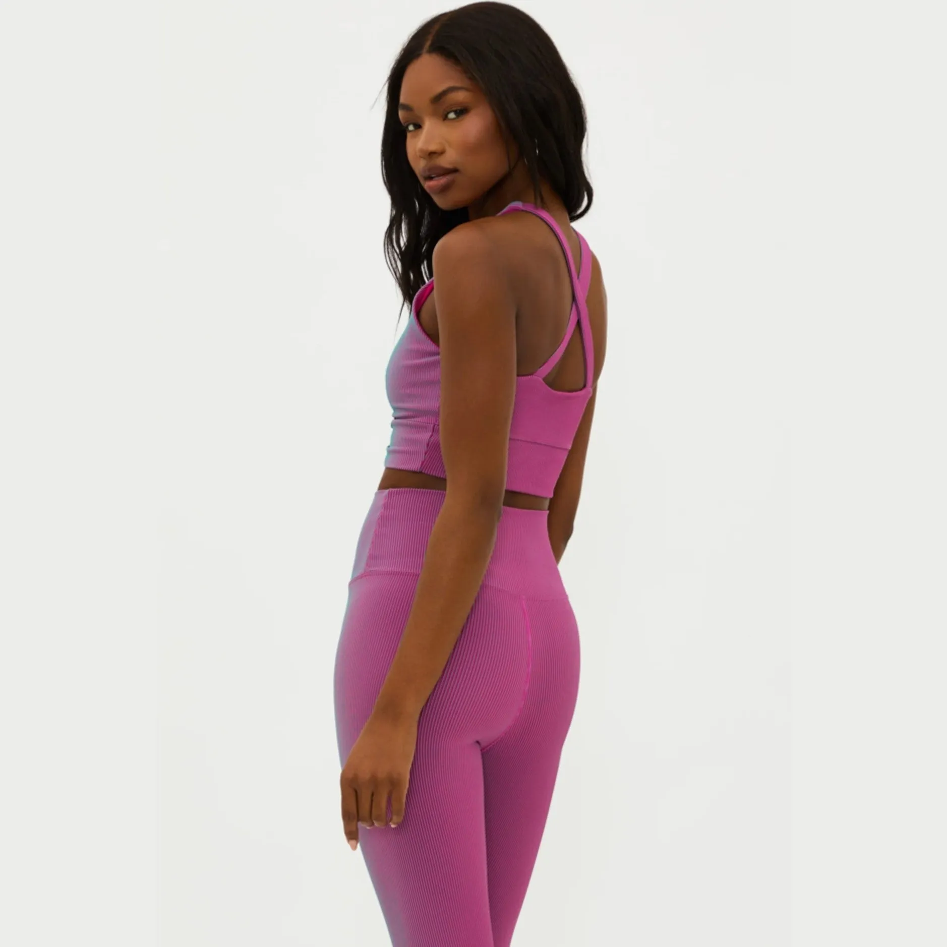 Mindy top - Sorbet Two Tone Rib
