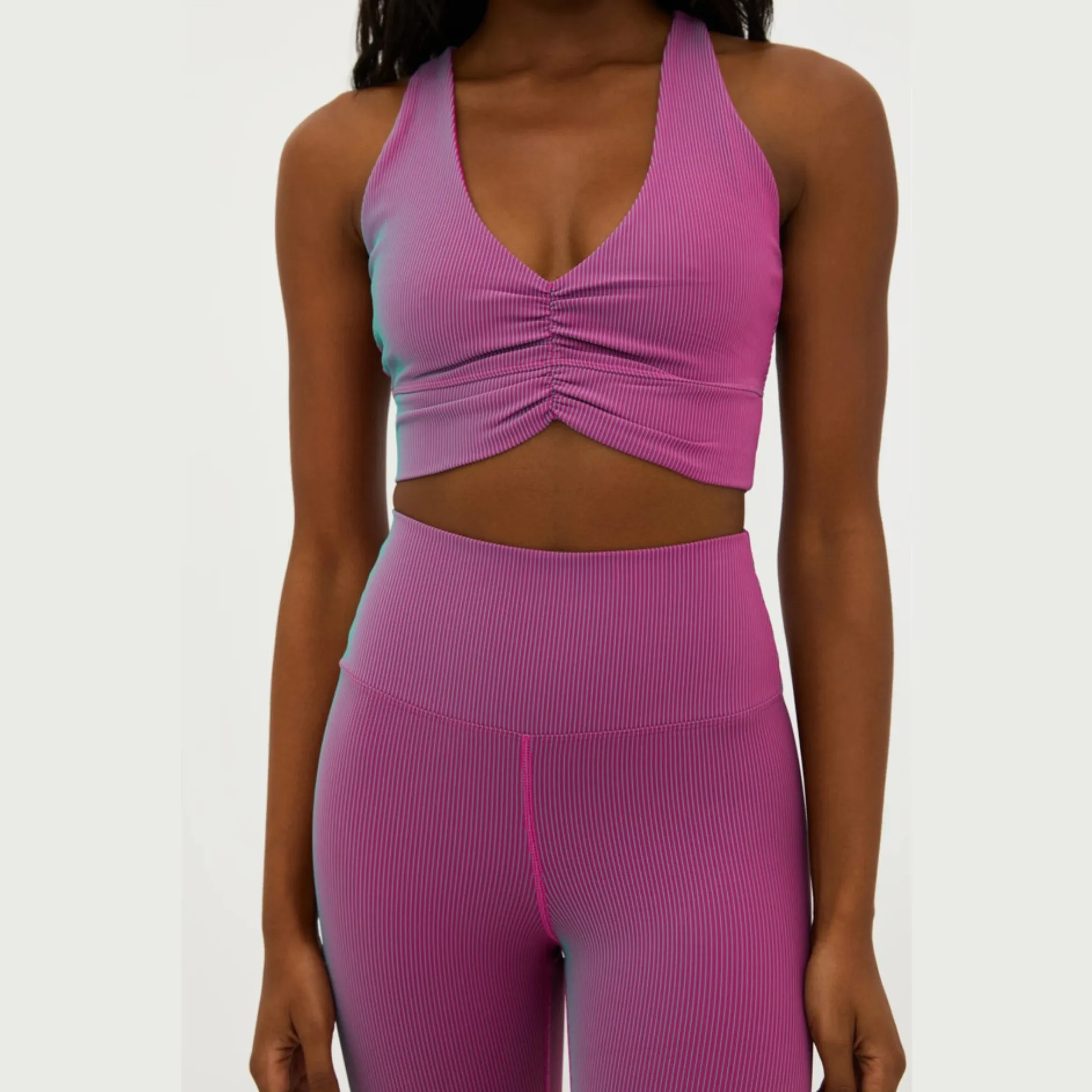 Mindy top - Sorbet Two Tone Rib