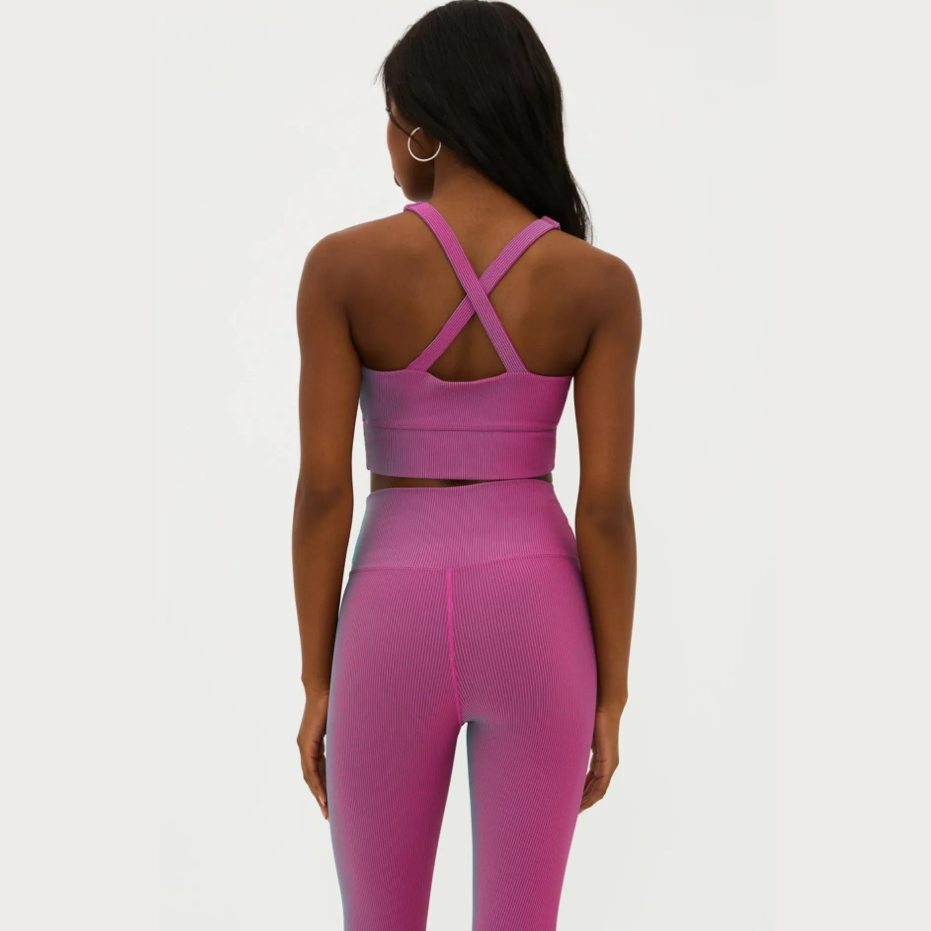 Mindy top - Sorbet Two Tone Rib