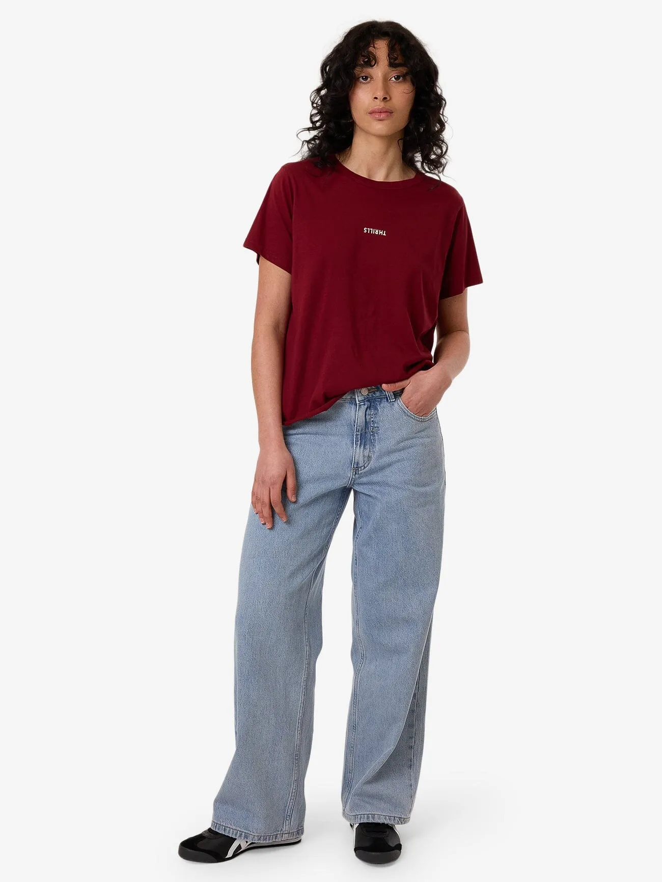 Minimal Thrills Relaxed Tee - Cabernet