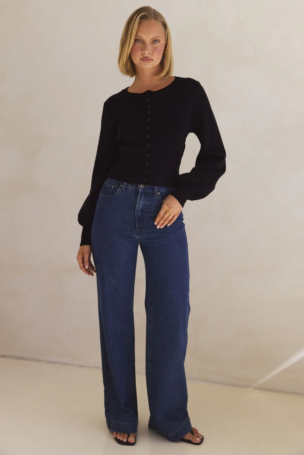 Misty Knit Cardigan (Black)