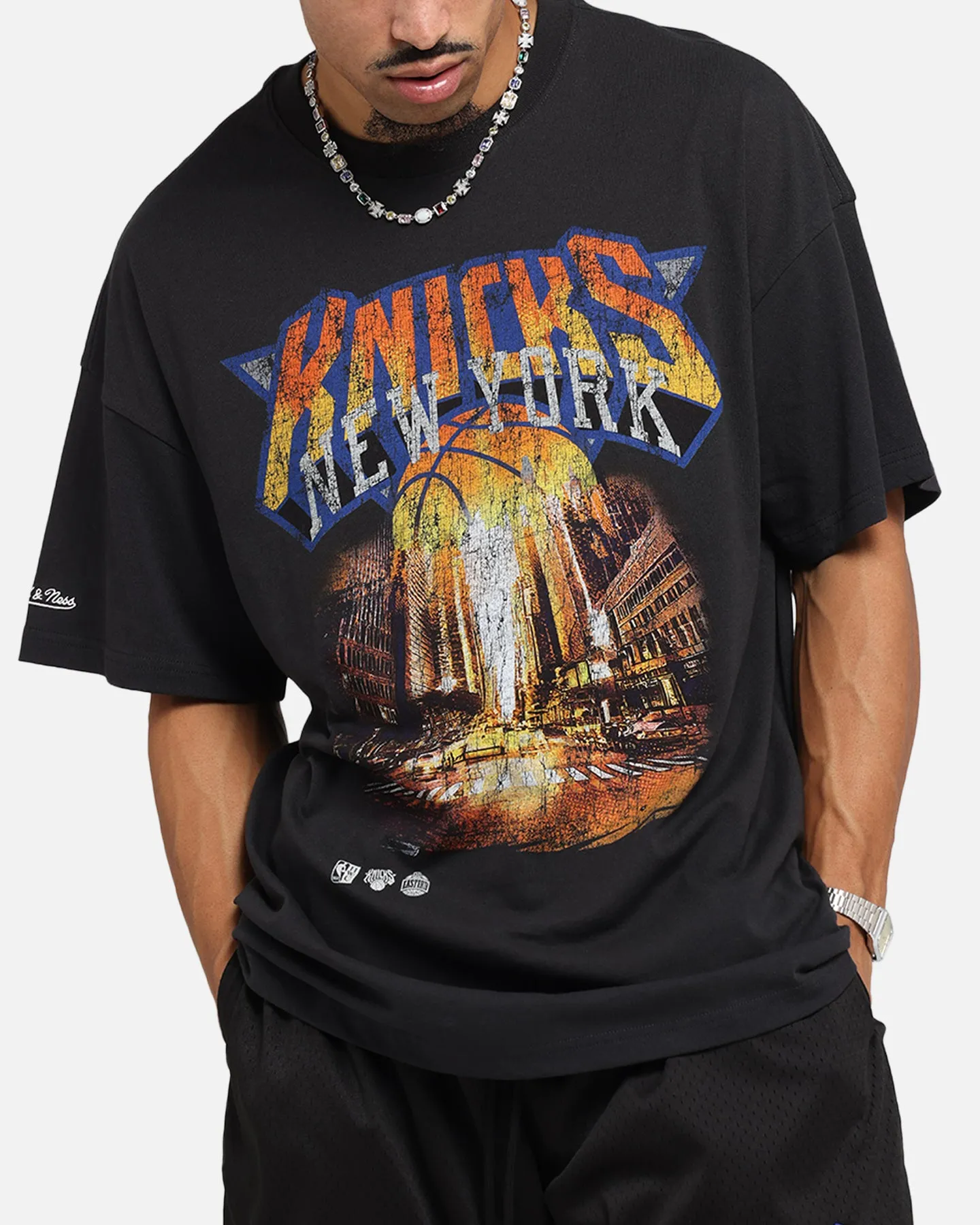 Mitchell & Ness New York Knicks The Garden T-Shirt Faded Black