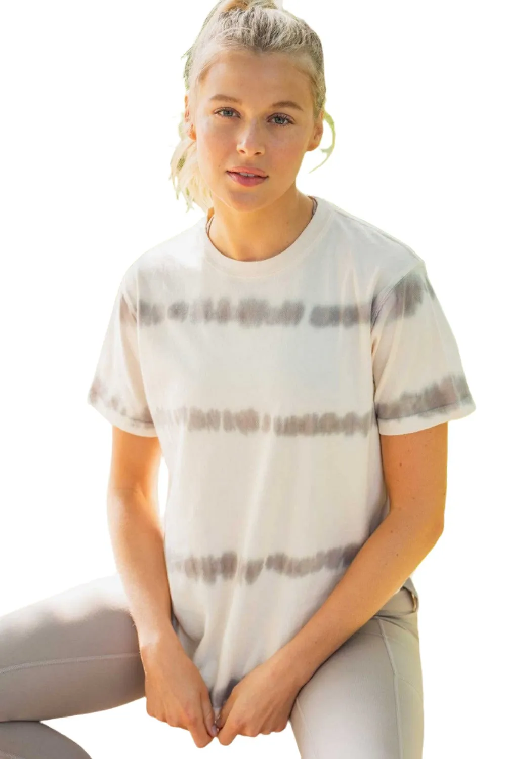 Mono B Split Hem Tie-Dye Basic Tee KT11735