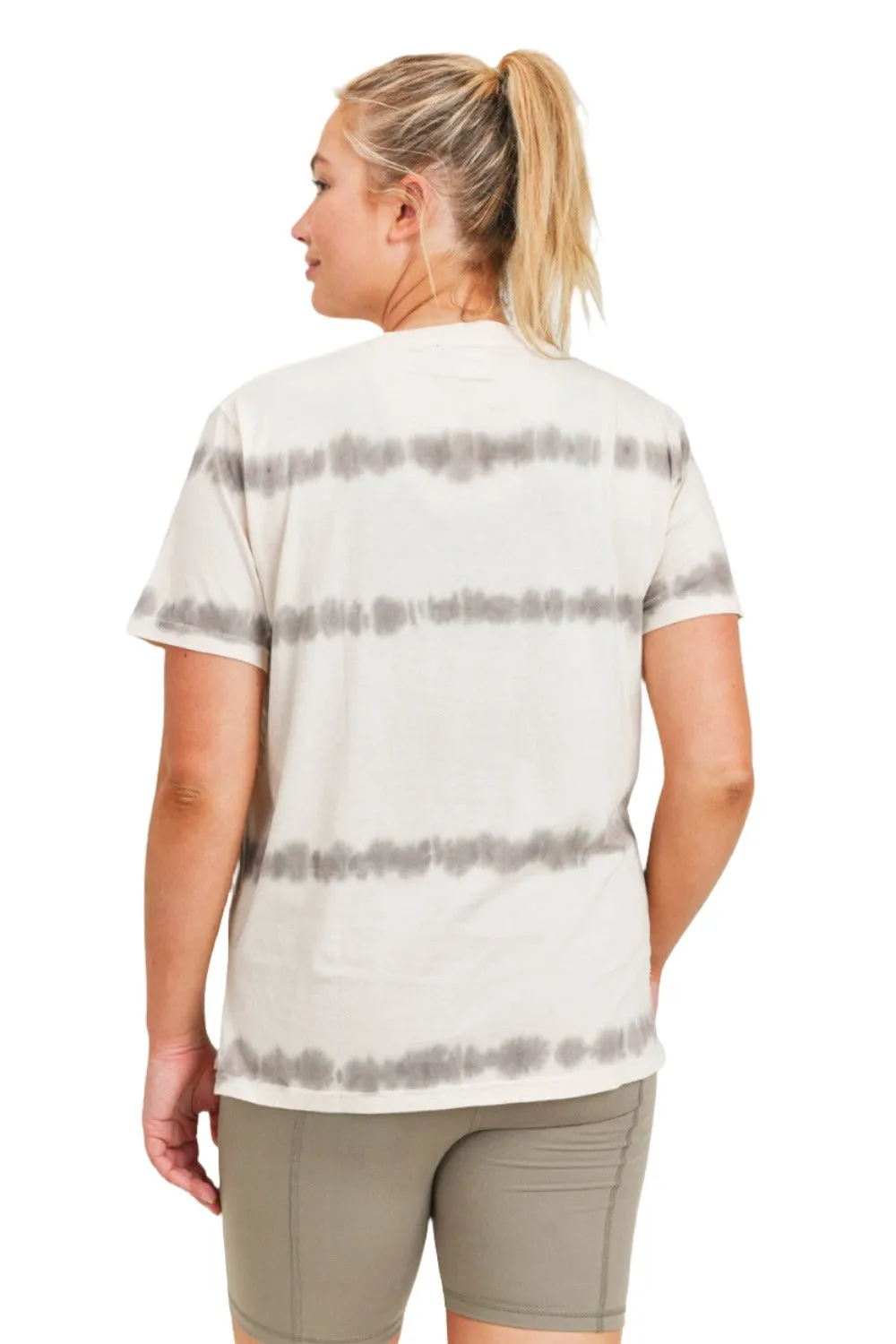 Mono B Split Hem Tie-Dye Basic Tee KT11735