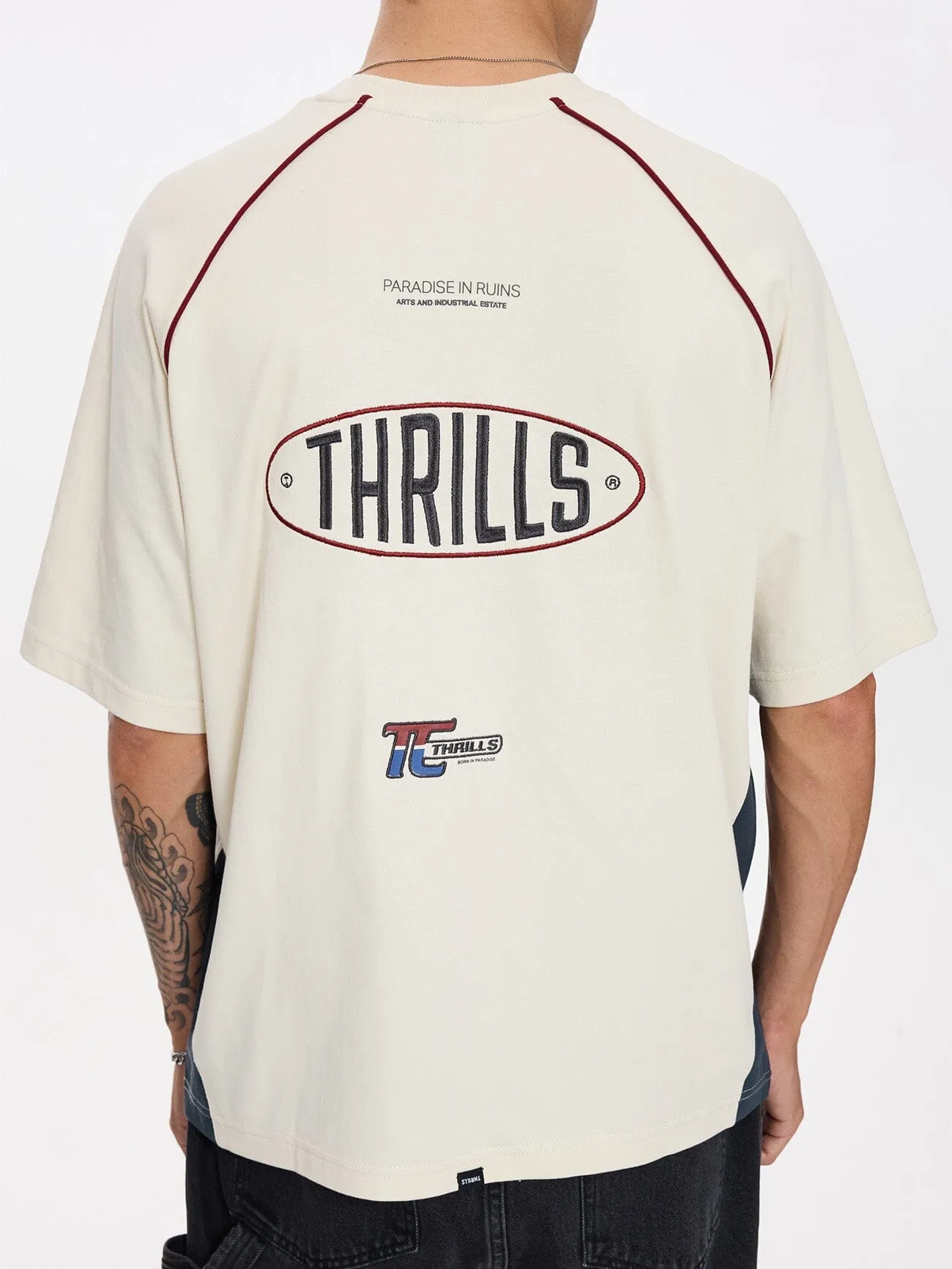 Motion Box Fit Oversize Tee - Heritage White