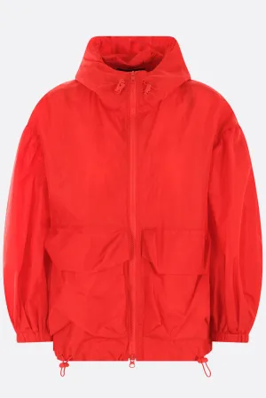 nylon cargo flap pocket windbreaker