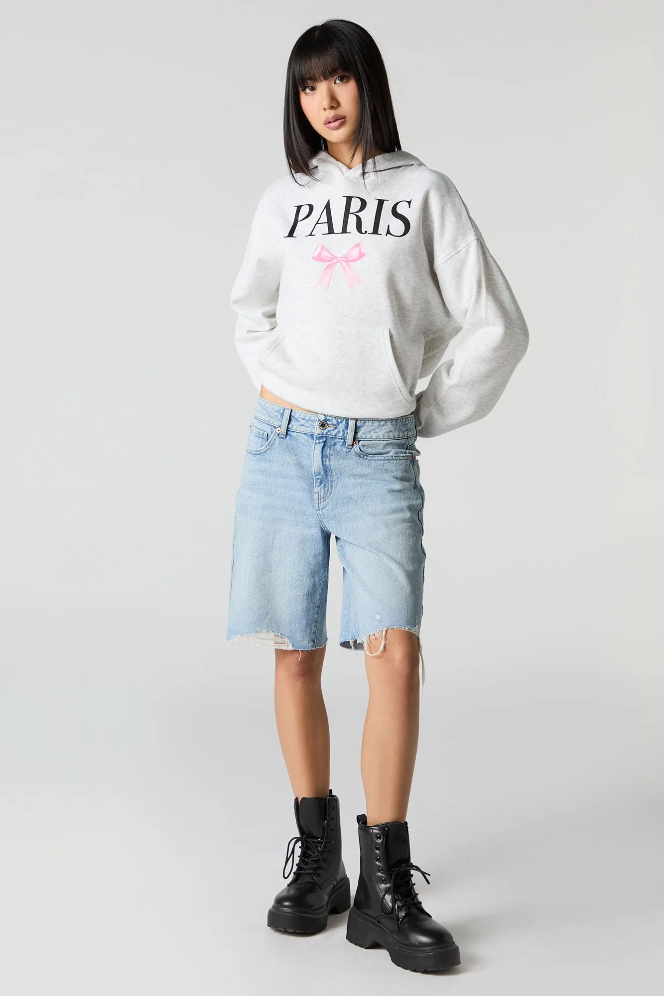 Oversized Graphic Fleece Hoodie