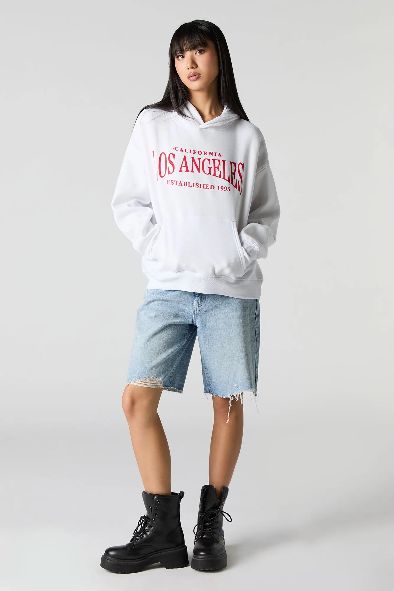 Oversized Graphic Fleece Hoodie