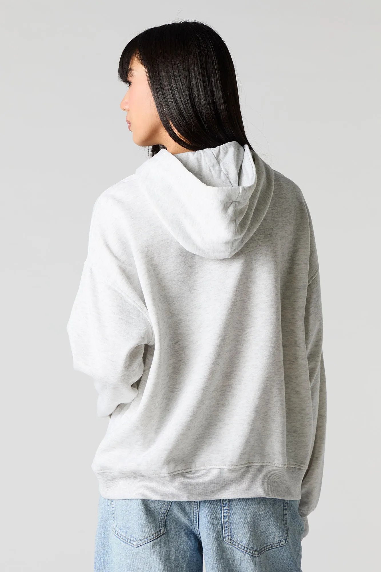 Oversized Graphic Fleece Hoodie