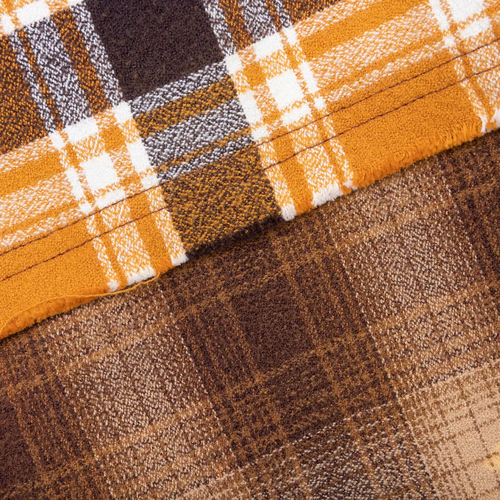 Patchwork Logo Flannel - Yellow/Brown
