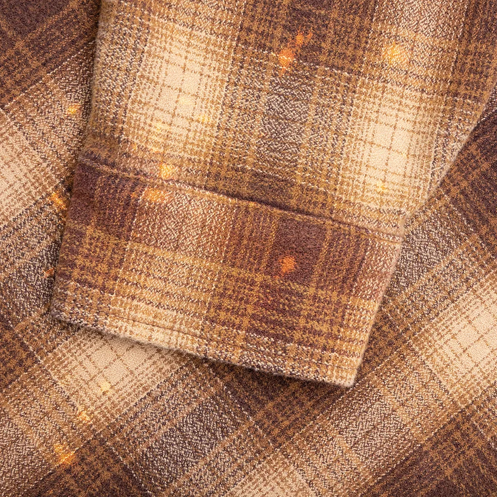 Patchwork Logo Flannel - Yellow/Brown