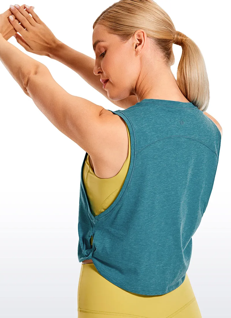 Pima Cotton Crop Tank Deep Armhole