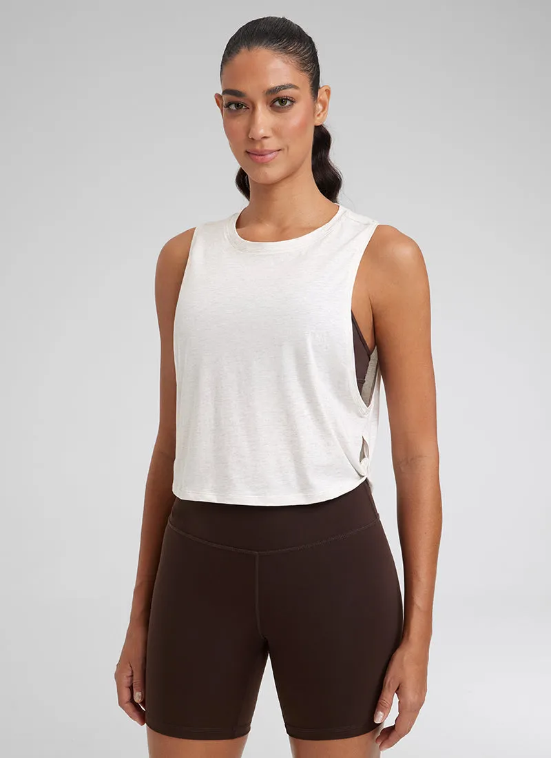 Pima Cotton Crop Tank Deep Armhole