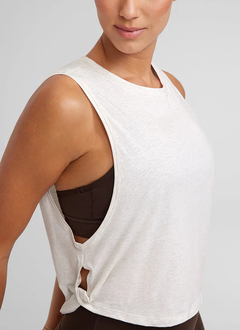 Pima Cotton Crop Tank Deep Armhole