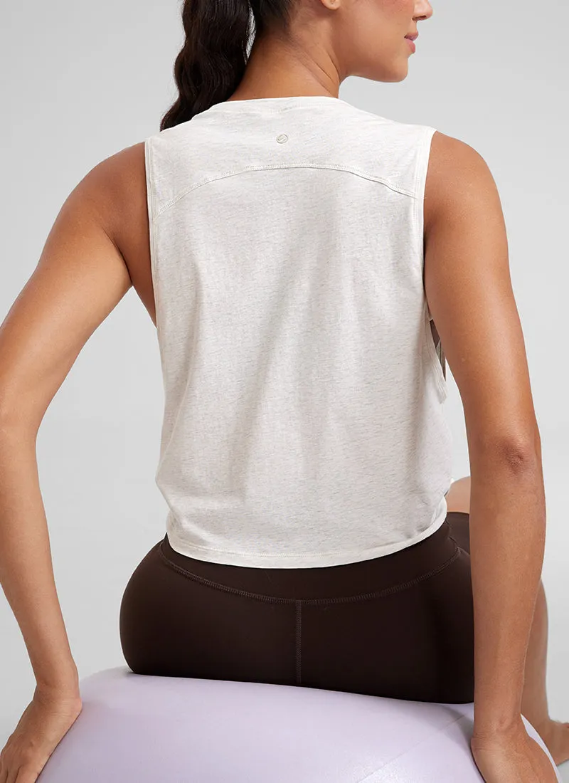 Pima Cotton Crop Tank Deep Armhole