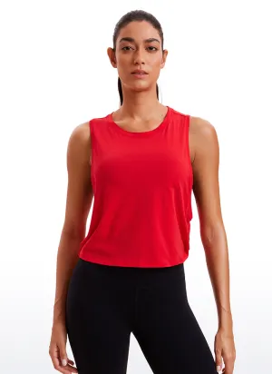 Pima Cotton Crop Tank Deep Armhole