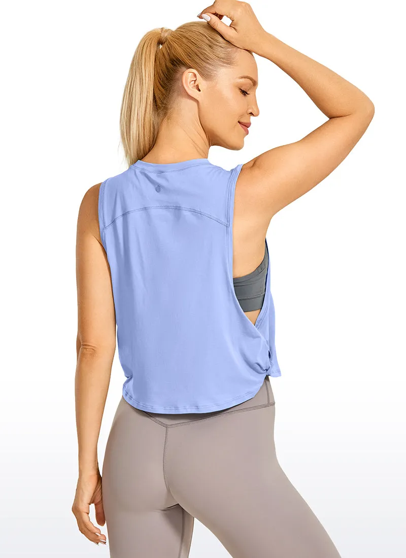 Pima Cotton Crop Tank Deep Armhole