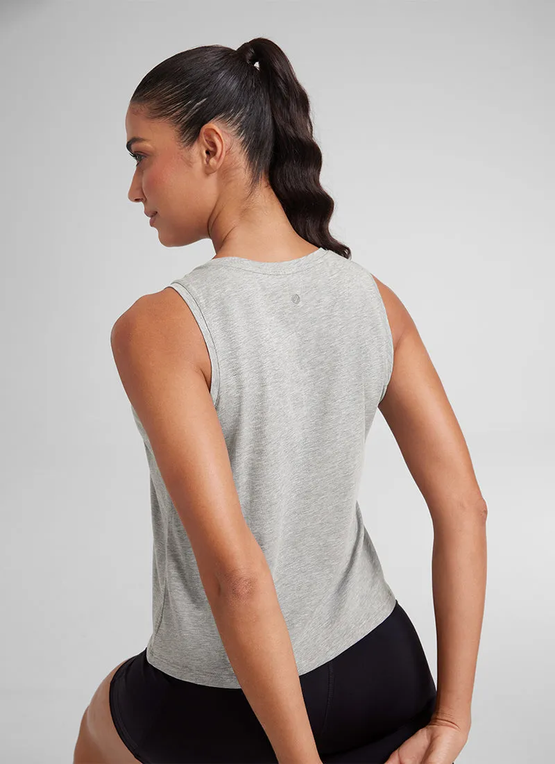 Pima Cotton Crop Tank Round Neck