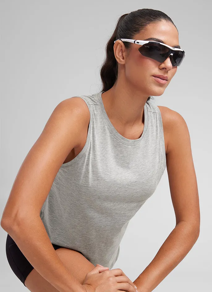 Pima Cotton Crop Tank Round Neck