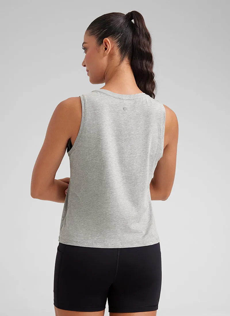 Pima Cotton Crop Tank Round Neck
